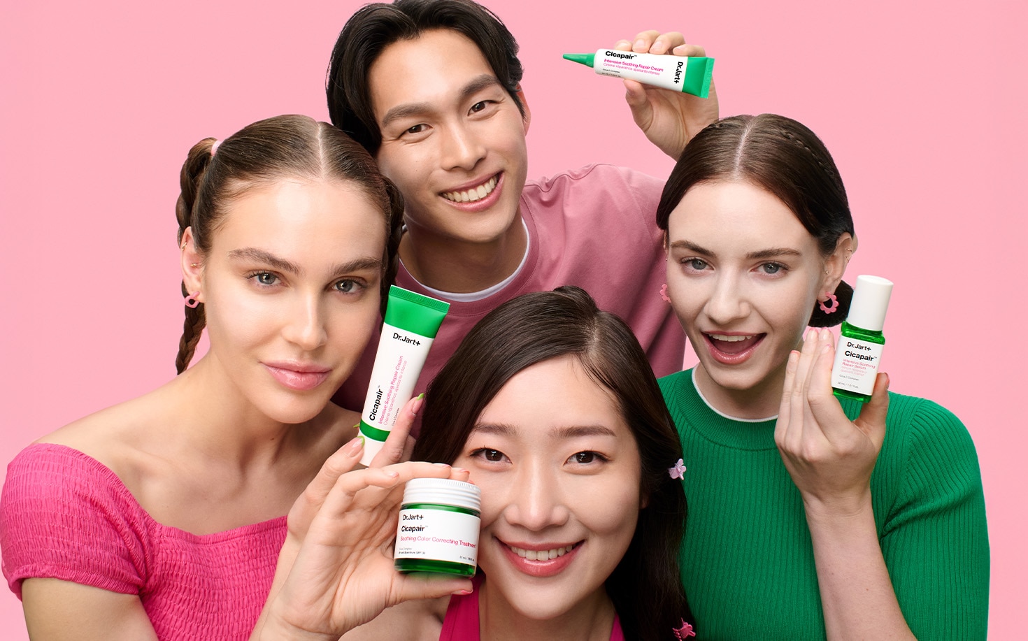 Variety of models shown holding Cicapair collection of products