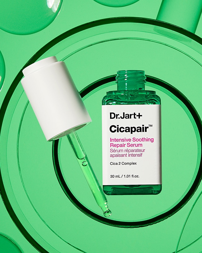 Cicapair Serum for sensitive skin bottle with eye dropper applicator.