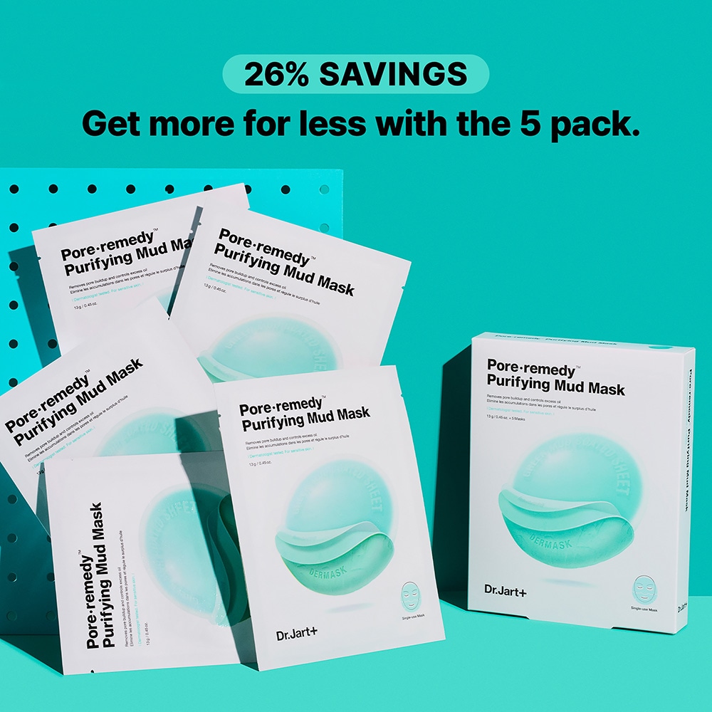 Pore·Remedy™ Purifying Mud Face Mask 5 Pack | Dr.Jart+ Skincare